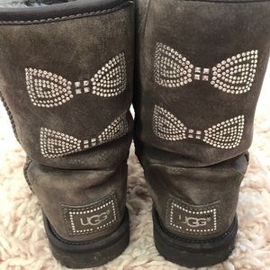 UGG Swarovski Crystal Bow Short Boots